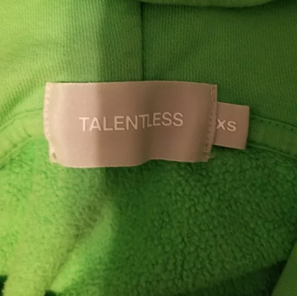 Talentless Unisex Oversized Hoodie-Higjlighter Size XS Color Green Sweaters